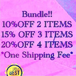 1/2 off 4 or more items purchased!